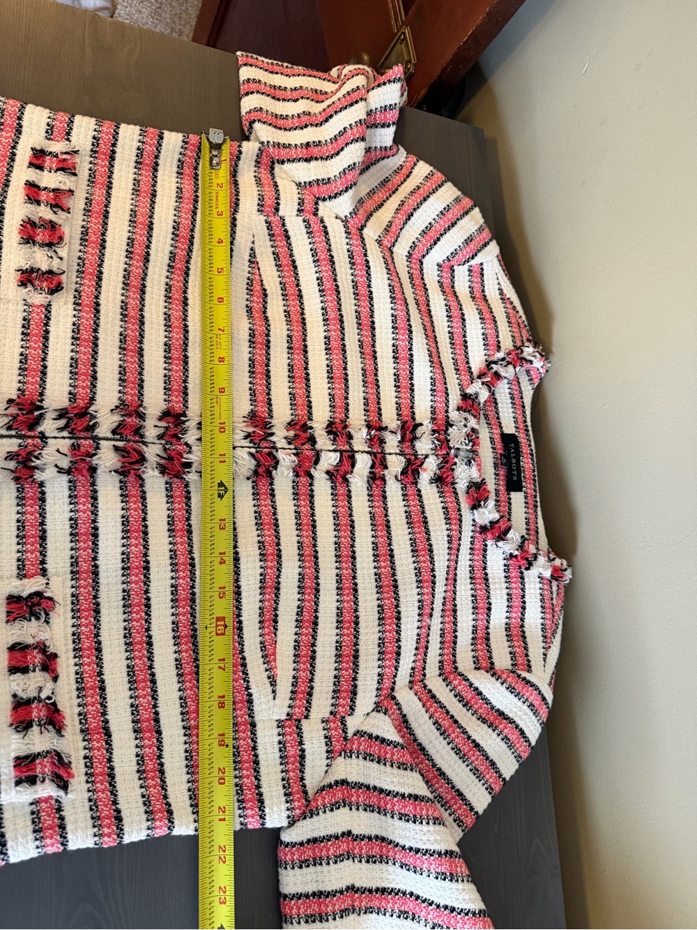 Talbots Striped Tweed Lightweight Jacket - Picture 6 of 9